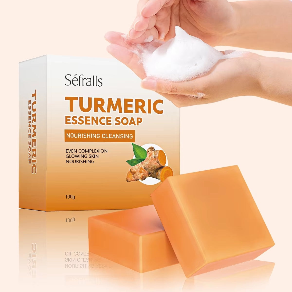 Sefralls Handmade Turmeric Soap Plant Extract Skin Care